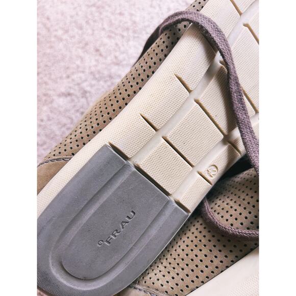 Frau Fx Men's Italian Suede Sneakers 9 Low Top Quiet Luxury Brown Streetwear - Picture 8 of 9